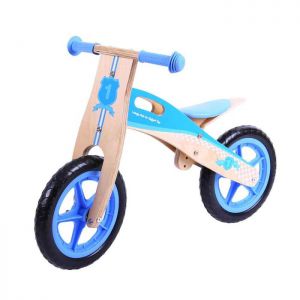Rowerek biegowy z drewna (niebieski) bigjigs