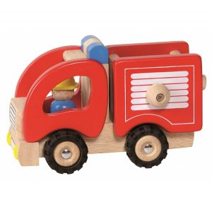 Drewniany samochód - straż pożarna