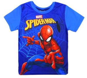 T-shirt z krótkim rękawem spiderman niebieski