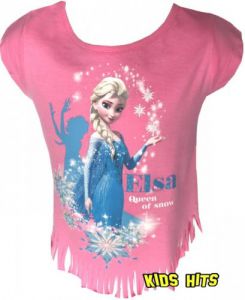 Koszulka frozen \elsa queen and snow\ różowa