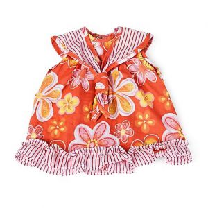 Ubranka dla lalek 40 cm - pomarańczowa sukienka
