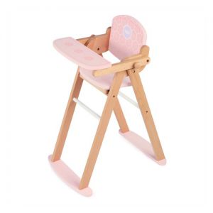 Drewniane krzesełko do karmienia lalek, tidlo