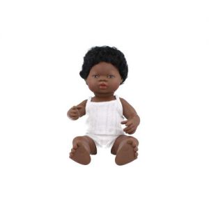 Pachnąca lalka chłopiec afrykańczyk, miniland 40cm